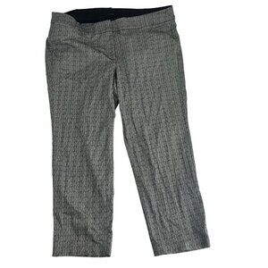 The Allie 22R Gray Patterned Womens Dress Pants Stretch